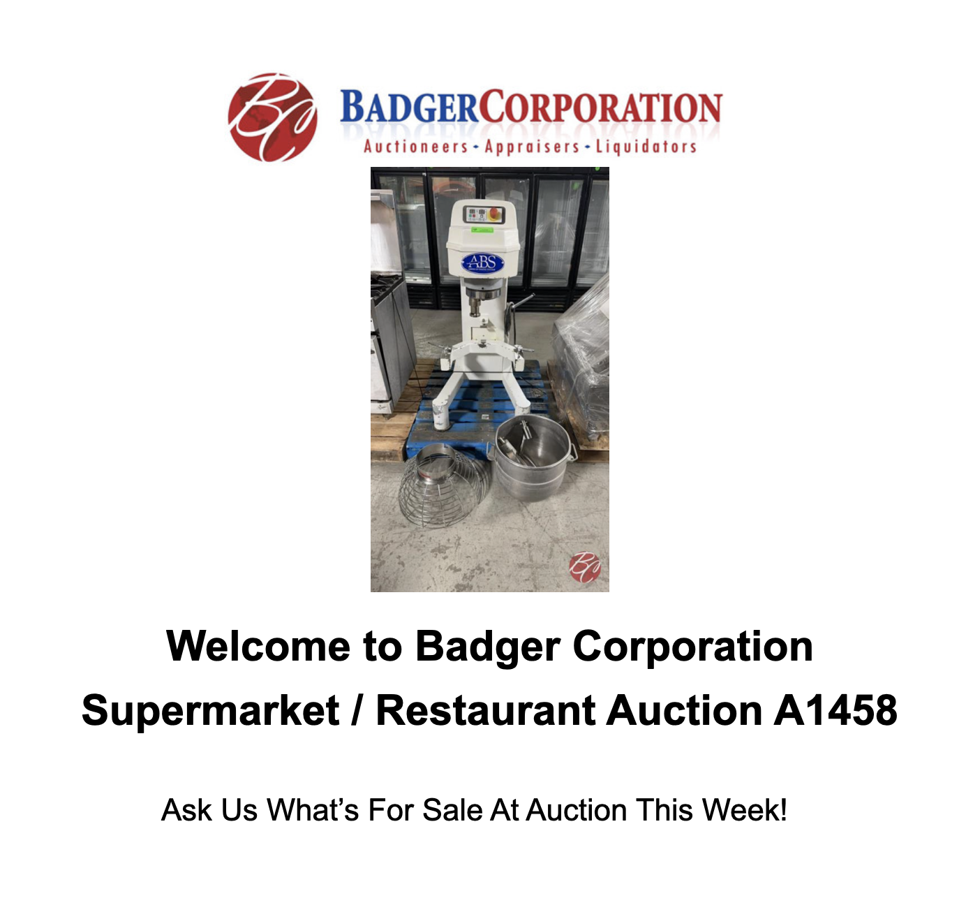 Badger A1458 Auction